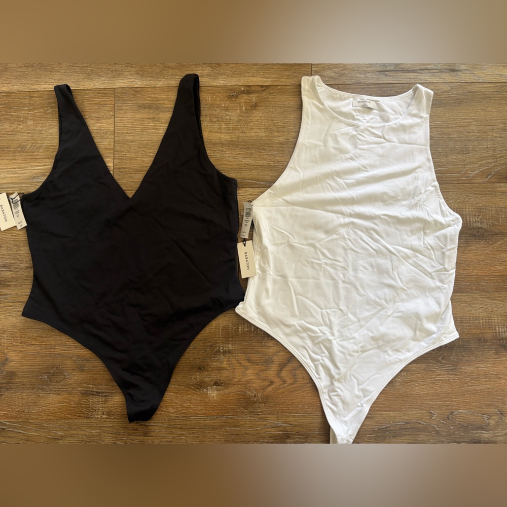 BABATON 2XL Black & White Top Set NWT bodysuit